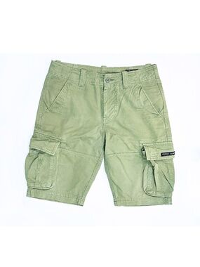 SUPERDRY Mens W32 W34 Core Cargo Shorts Faded Olive Khaki Green Utility Gorpcore